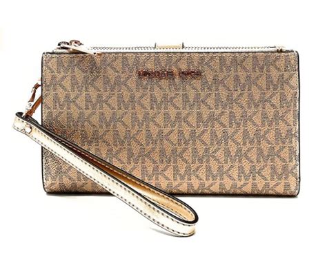 michael kors double zip wristlet wallet|Michael Kors crossbody double zip.